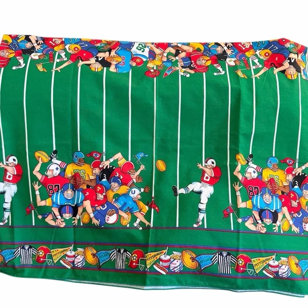 Vintage Fashion Industries 1995 Football Party Tablecloth 60